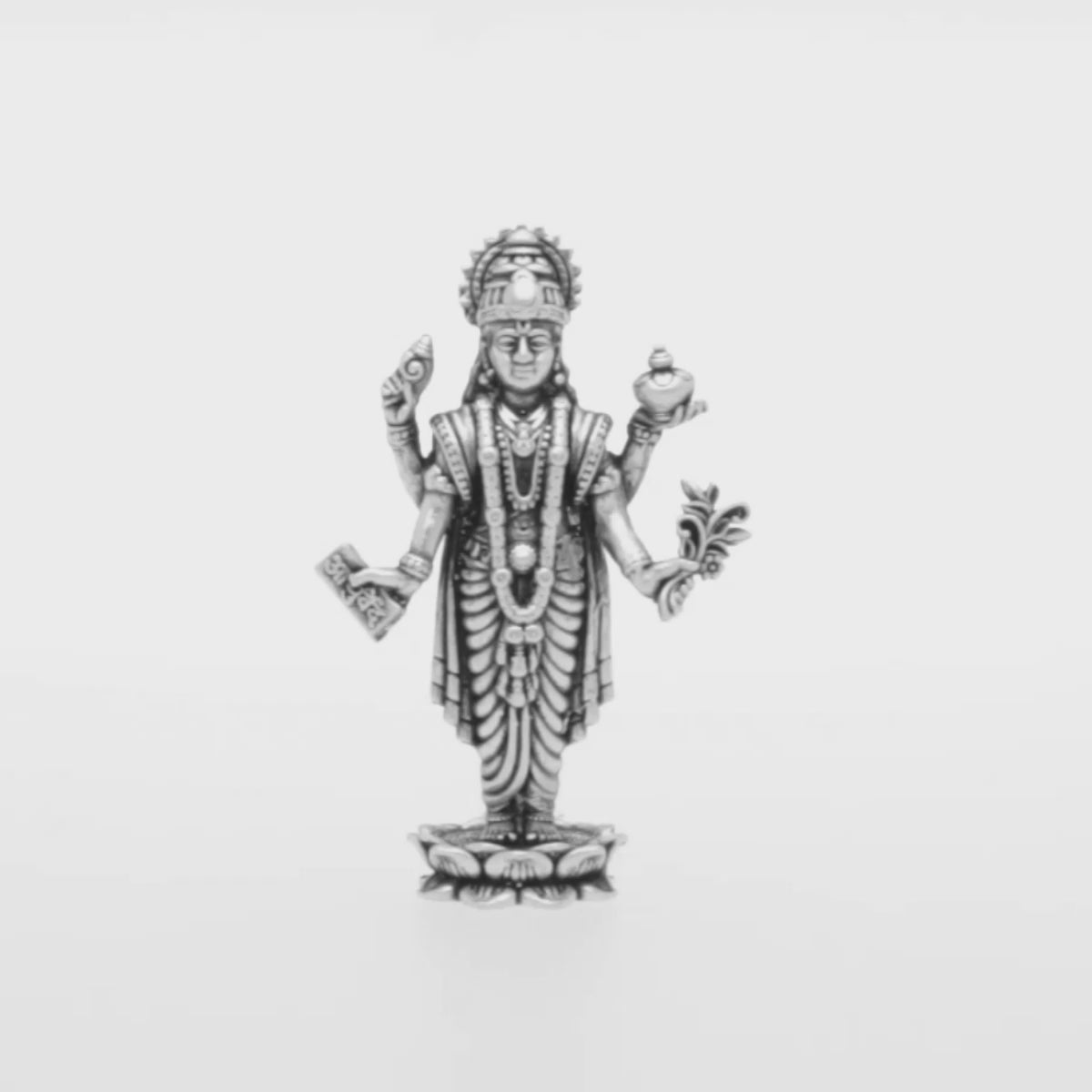 Buy Lord Dhanvantari 3D Solid Idol | 925 Pure Silver God Idols ...