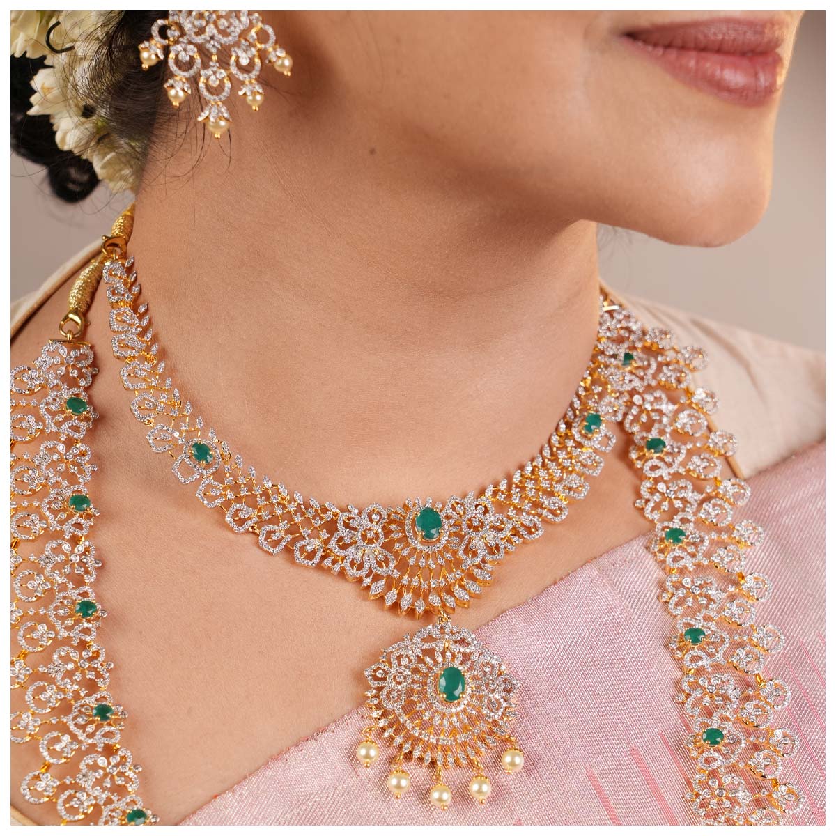 Bridal diamond necklace set by Mangatrai photo | Necklace set indian bridal  jewelry, Bridal diamond jewellery, Bridal diamond necklace