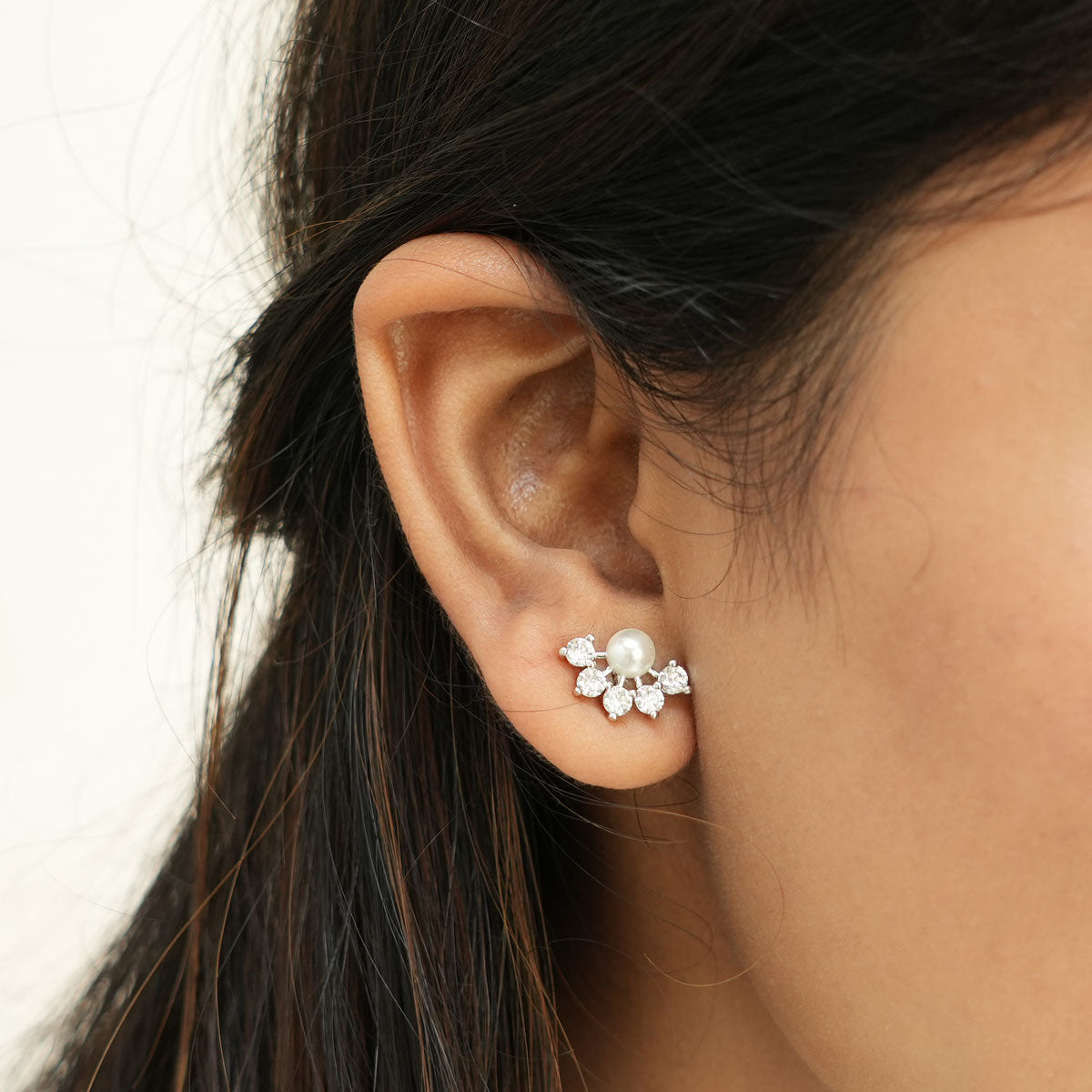 Pure Silver Swarovski Earrings Online | Silver Swarovski Studs with Stone –  Tagged 