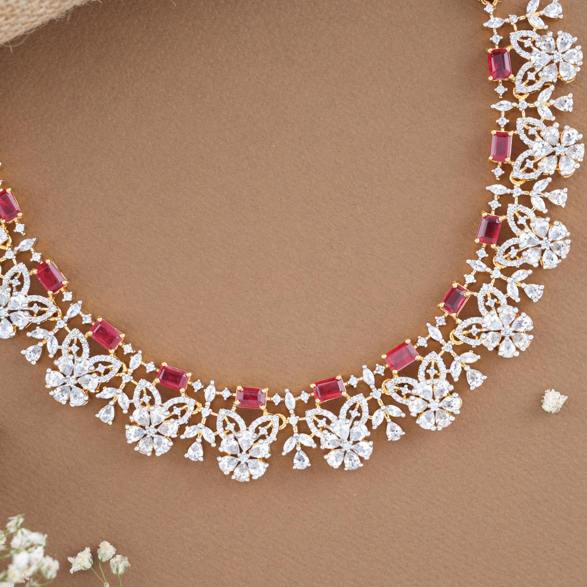 Imitation diamond clearance necklace set online