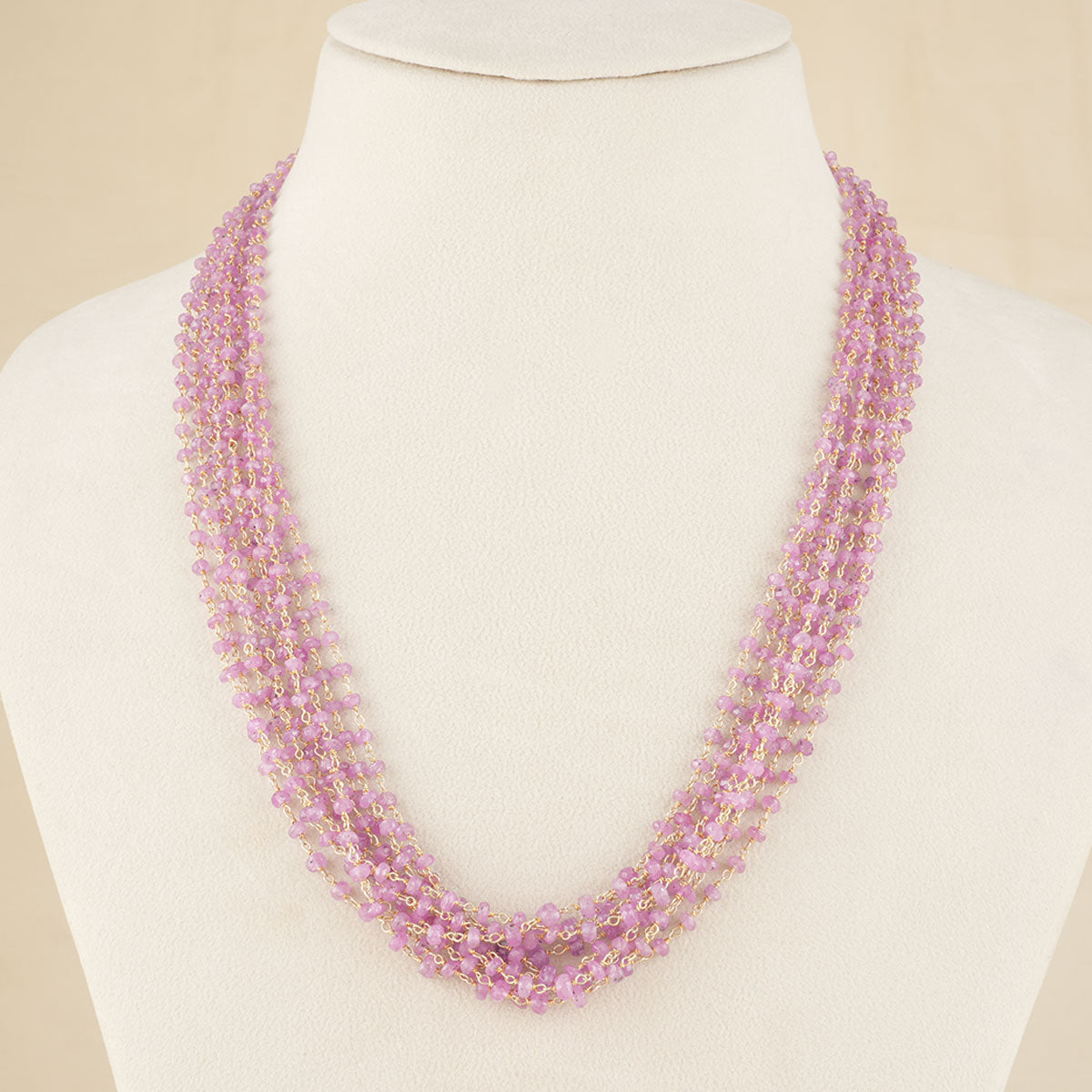 Magenta Jewelry, Dark Pink Double Strand Beaded Statement Necklace, Cl –  Polka Dot Drawer