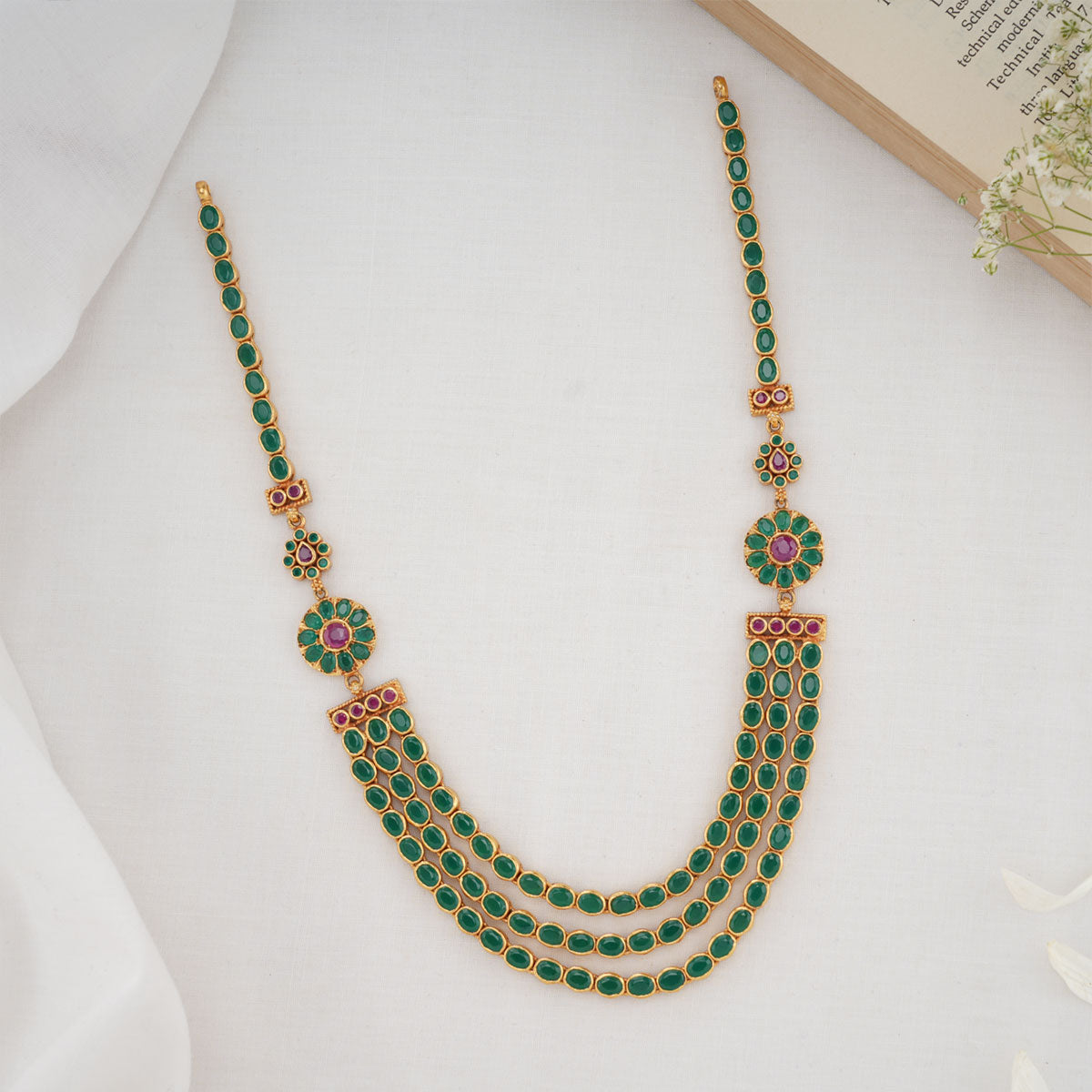 Green stone store necklace designs