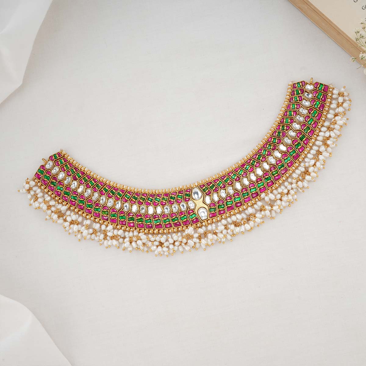 Gold plated silver on sale kundan jewellery