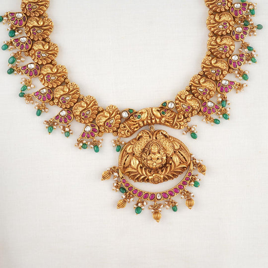 Gold Plated Silver Deep Nagas Necklace | Gold Plated Silver Short ...