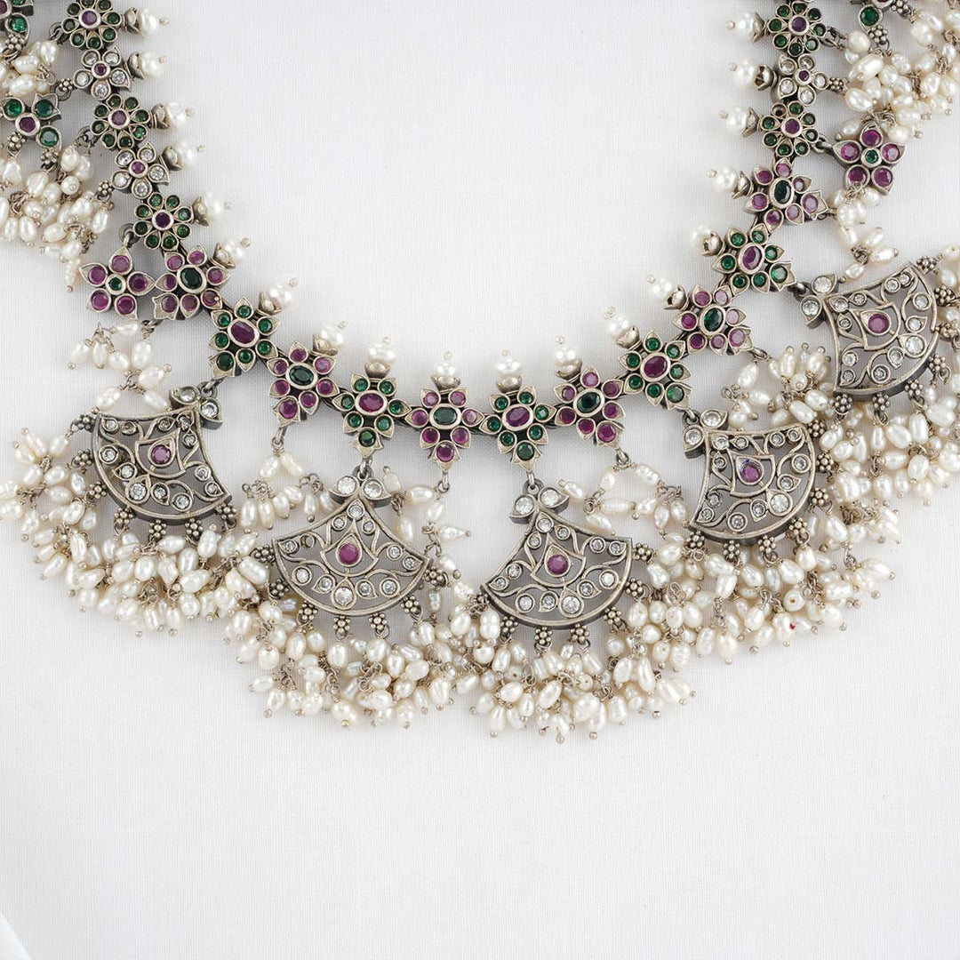 Niharika Oxidised Necklace Set