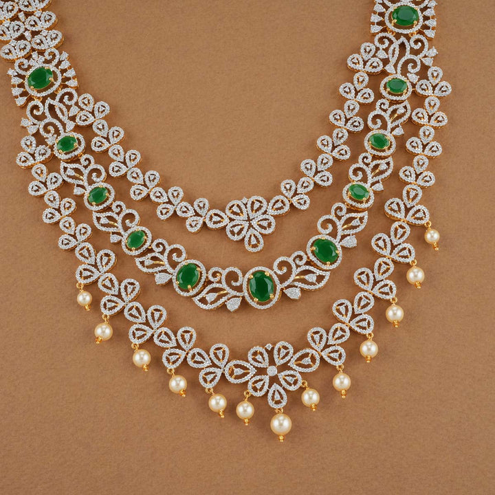 Caspian Diamond Look Necklace Set