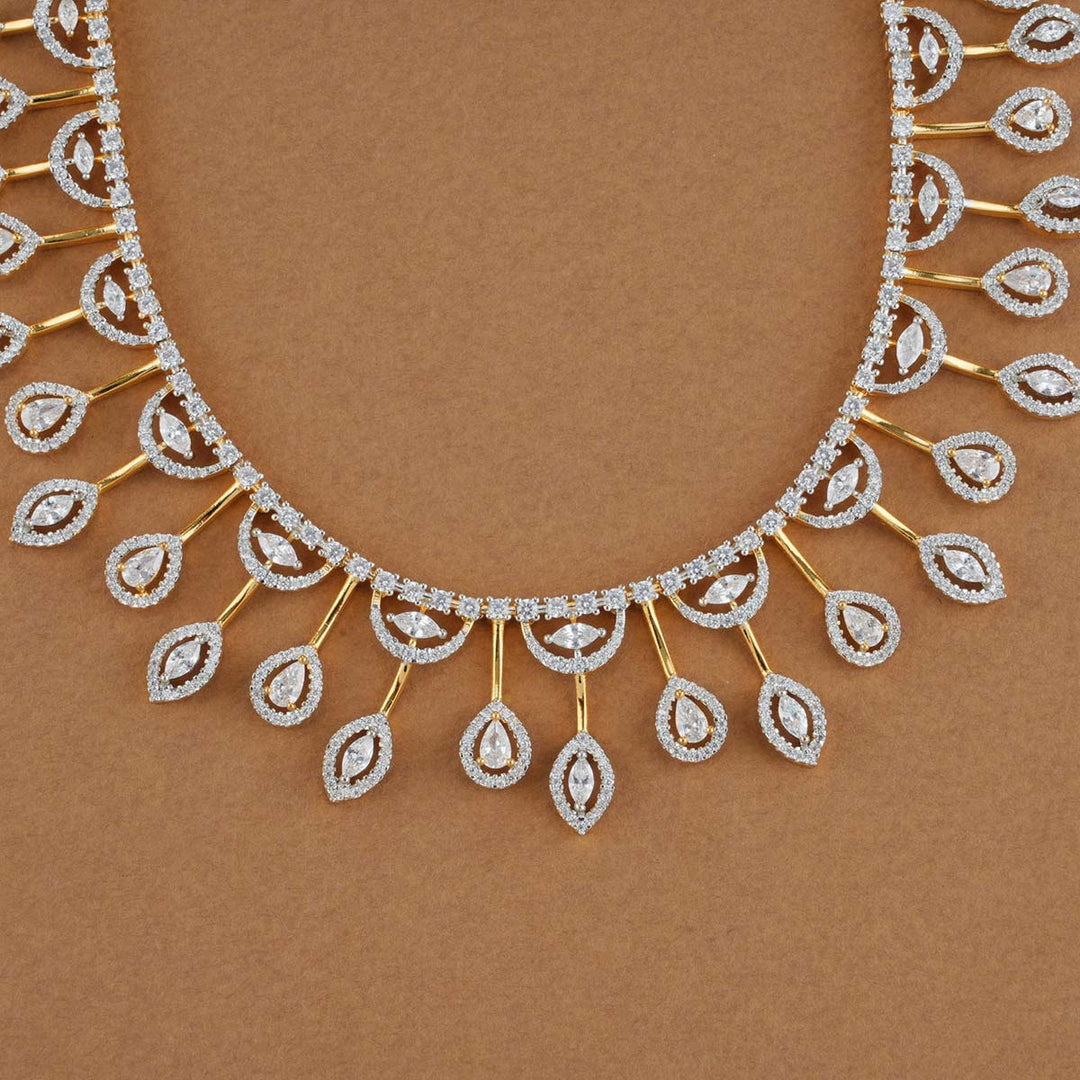 Adera Diamond Design Necklace Set