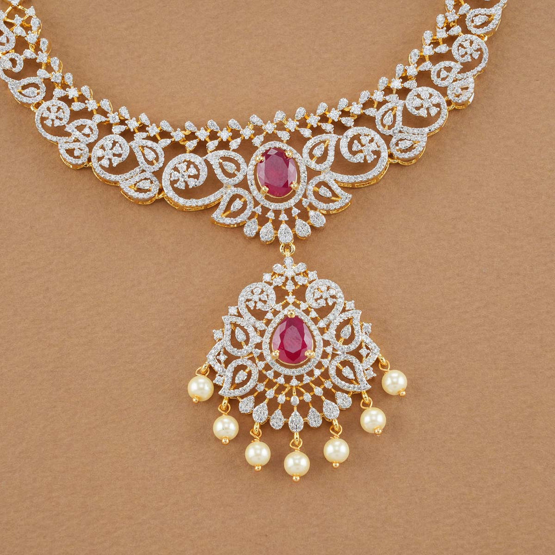 Lishna Diamond Look Necklace Set