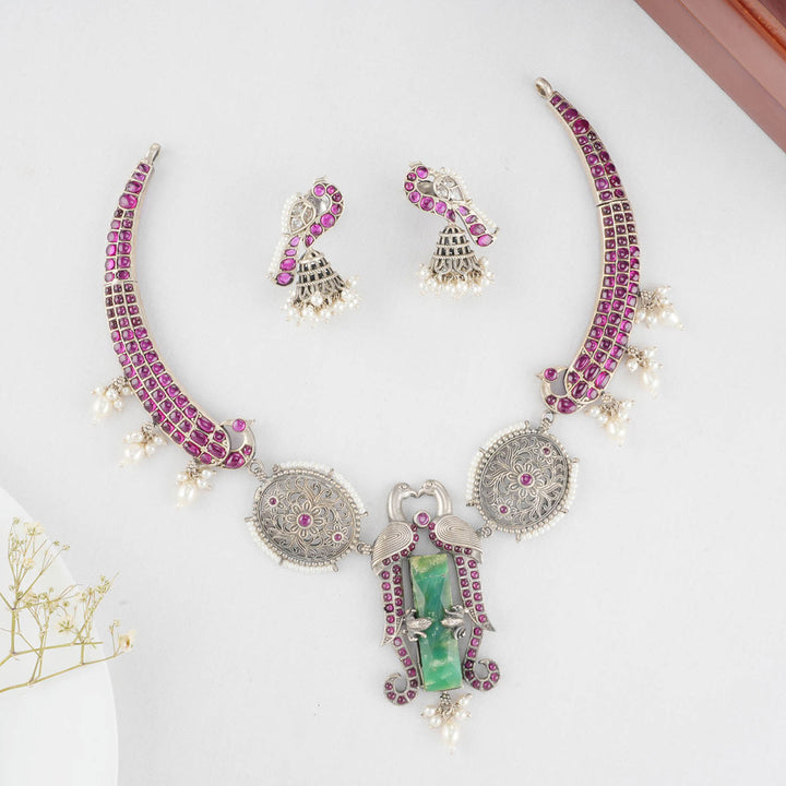 Vandhana Oxidised Necklace Set