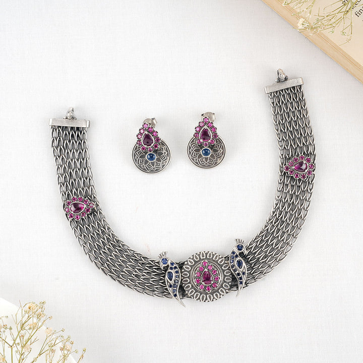 Ashini Oxidised Necklace Set