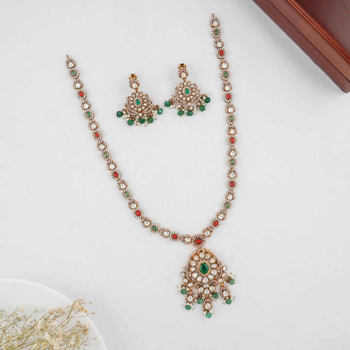 Vrushti Victorian Long Necklace Set