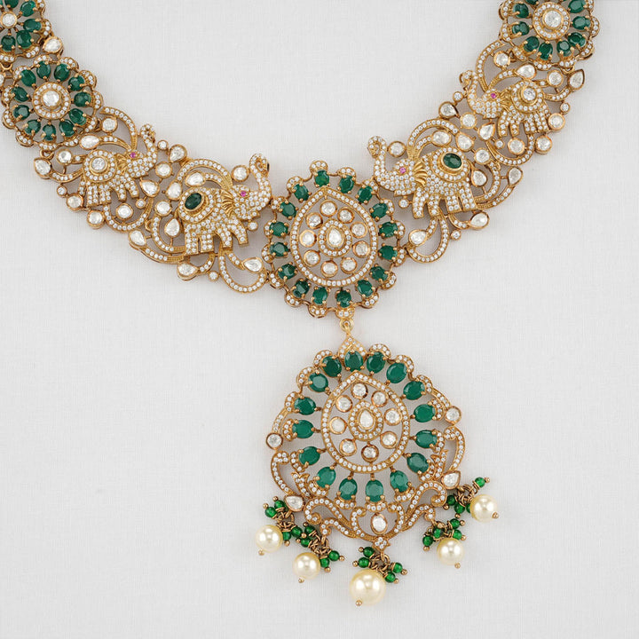 Kranthi Victorian Short Necklace Set