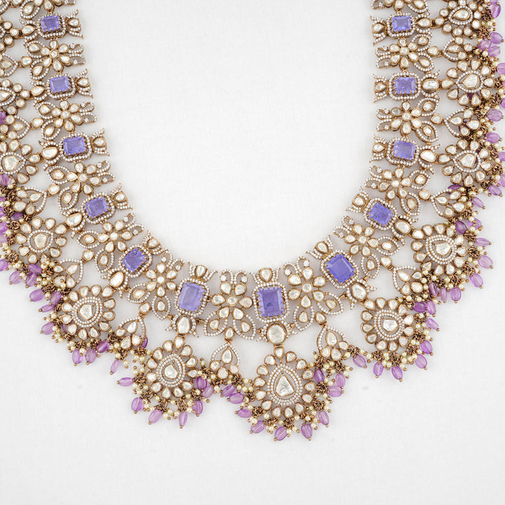 Amethyst Bridal Victorian Necklace Set