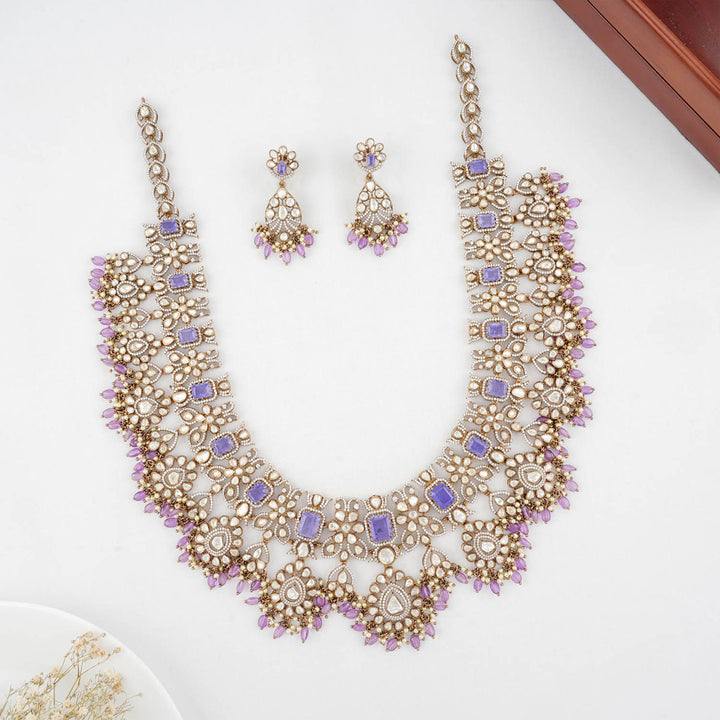 Amethyst Bridal Victorian Necklace Set