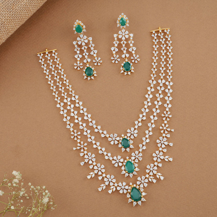 Majestic Layer Diamond Design Necklace Set