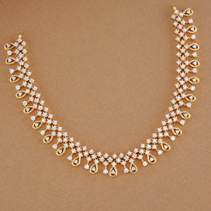 Bloomy Diamond Design Necklace Set