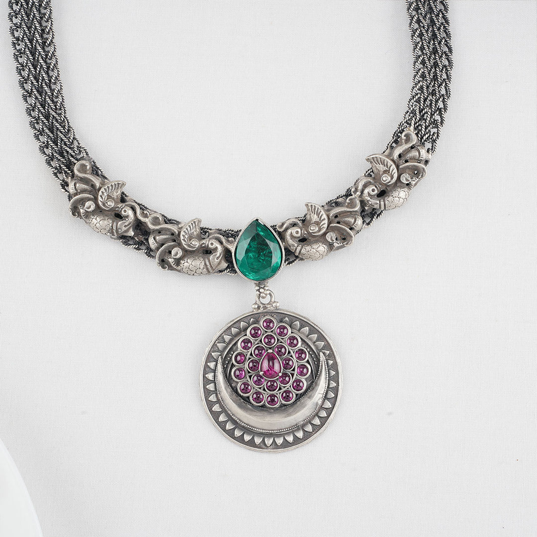 Sakshin Oxidised Necklace Set