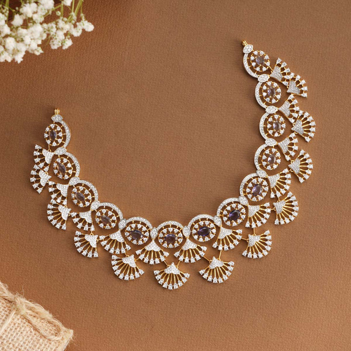 Chaarming Diamond Look Necklace Set