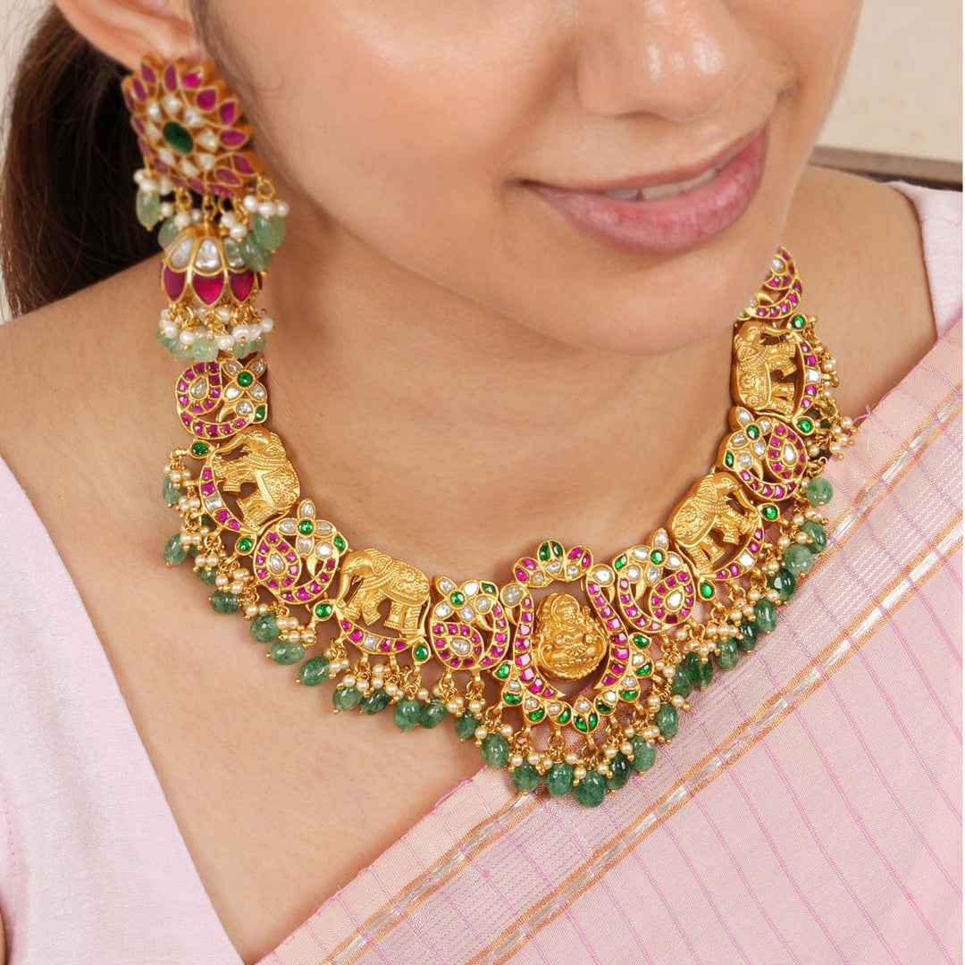 Leysha Kundan Short Necklace