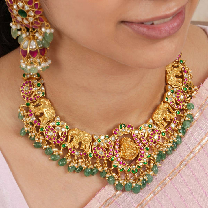 Leysha Kundan Short Necklace