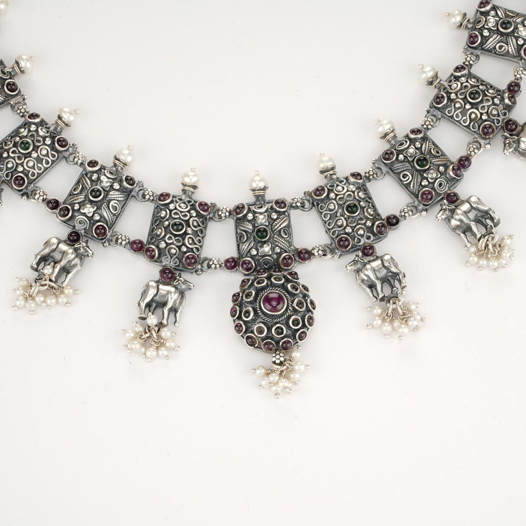 Avanthi Oxidised Necklace