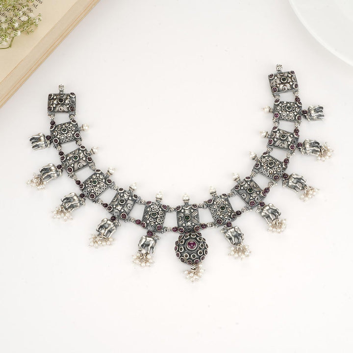 Avanthi Oxidised Necklace