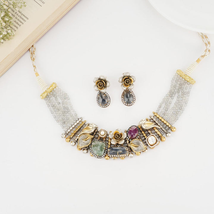 Narine Oxidised Necklace Set