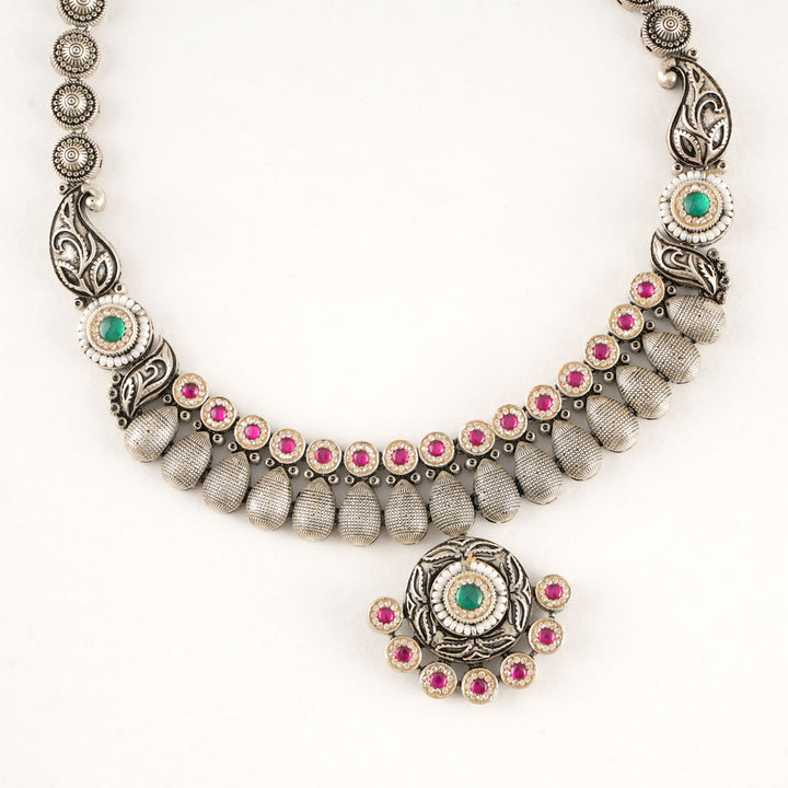 Subari Oxidised Necklace Set