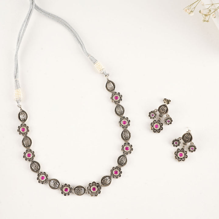 Sarith Oxidised Necklace Set