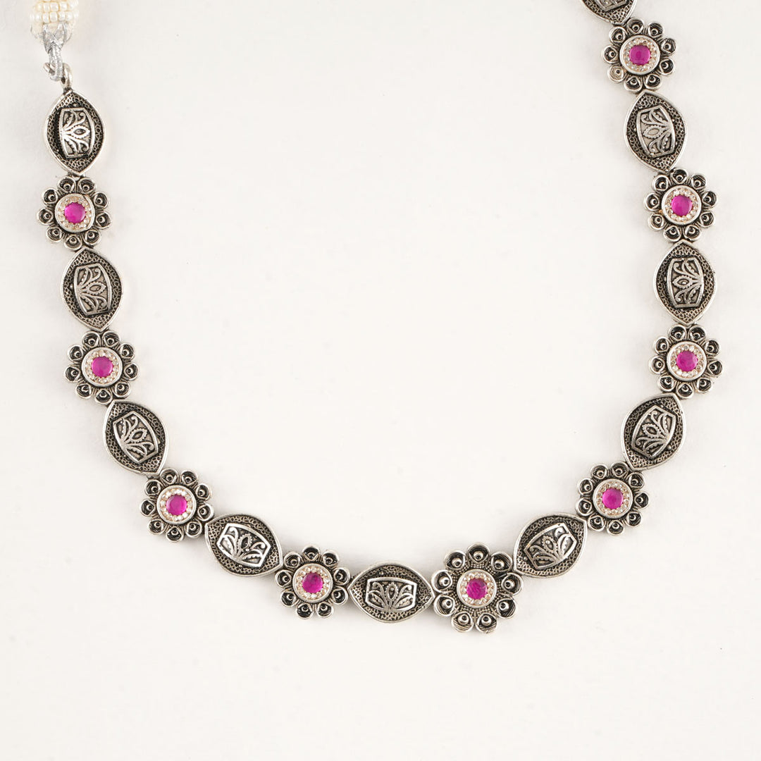 Sarith Oxidised Necklace Set