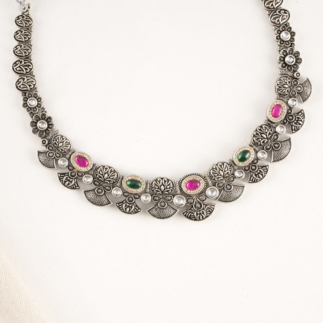 Ismeni Oxidised Necklace Set