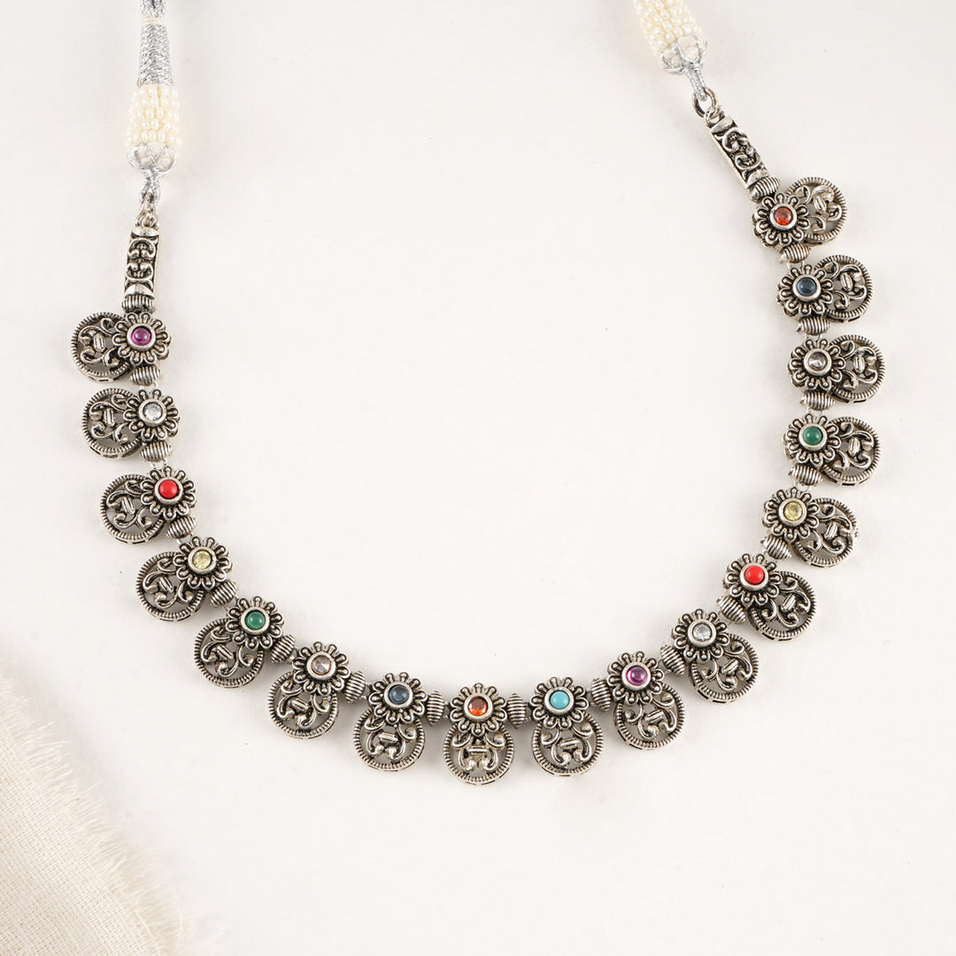 Sanira Oxidised Necklace Set