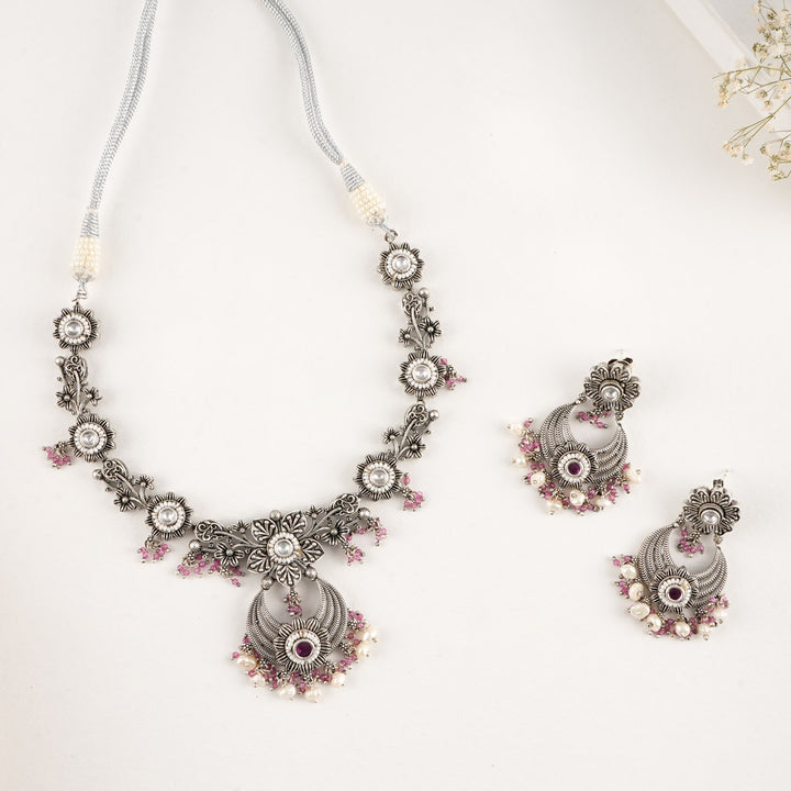 Pravina Oxidised Necklace Set