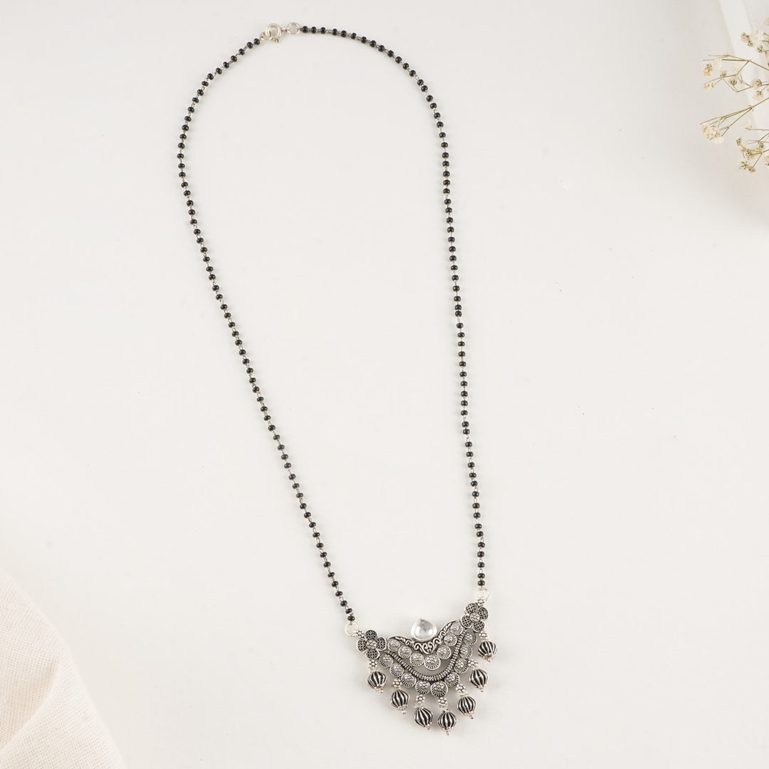 Lavina  Oxidised Long Necklace Set