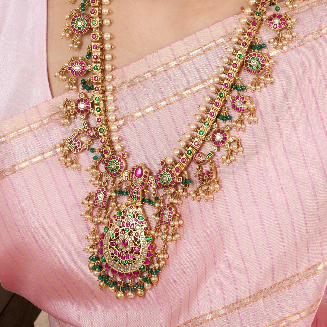 Charnesh Kundan Long Necklace