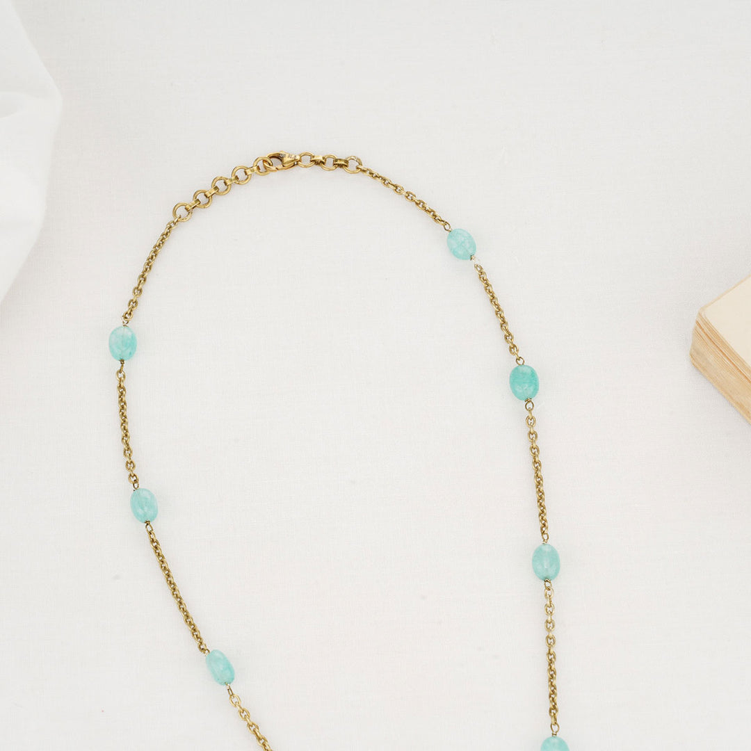 Pancy Stone Long Necklace