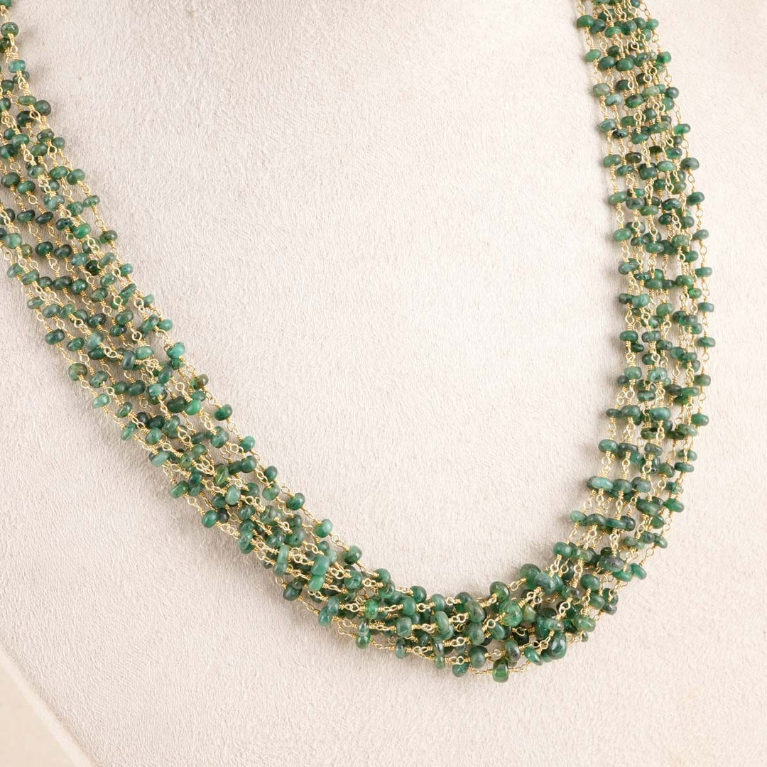 Bunch Of Green Beads Necklace