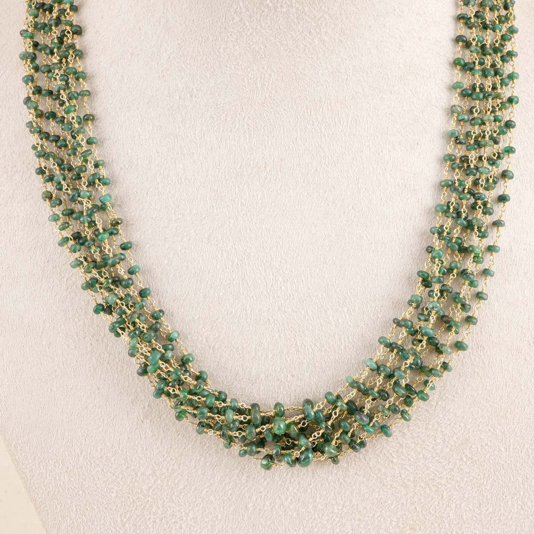 Bunch Of Green Beads Necklace