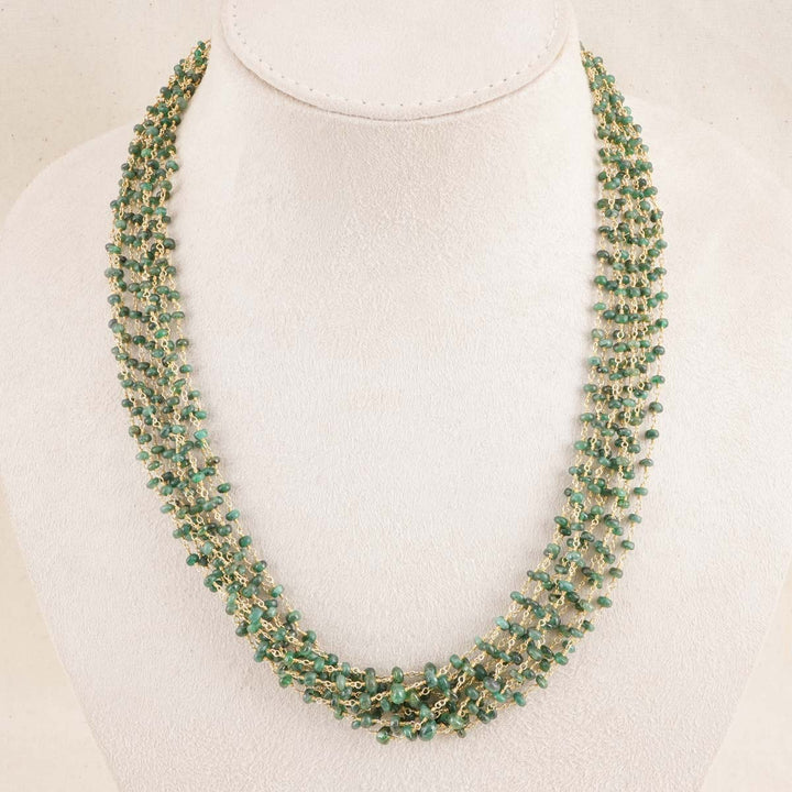 Bunch Of Green Beads Necklace