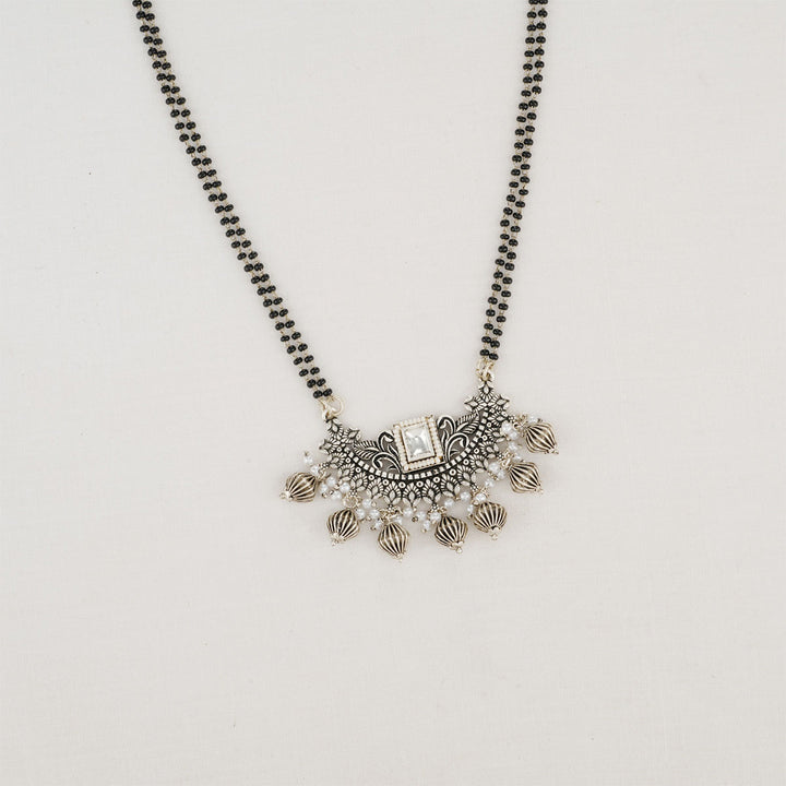 Zara Oxidised Long Necklace Set