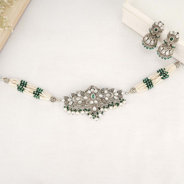 Laasliya Oxidised Choker Set