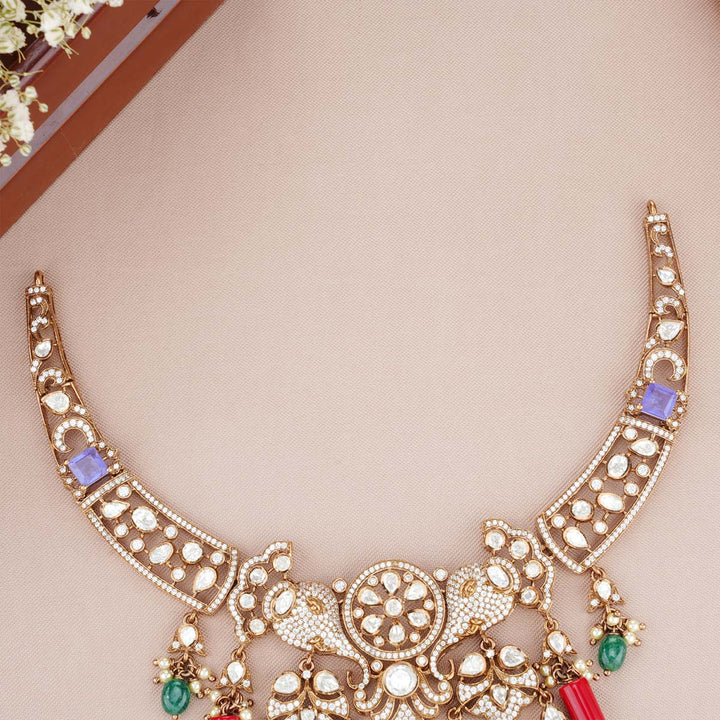 Sandhya Victorian Short Necklace Set