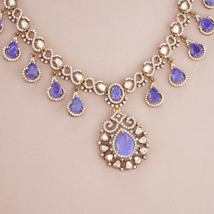 Violet Victorian Short Necklace Set