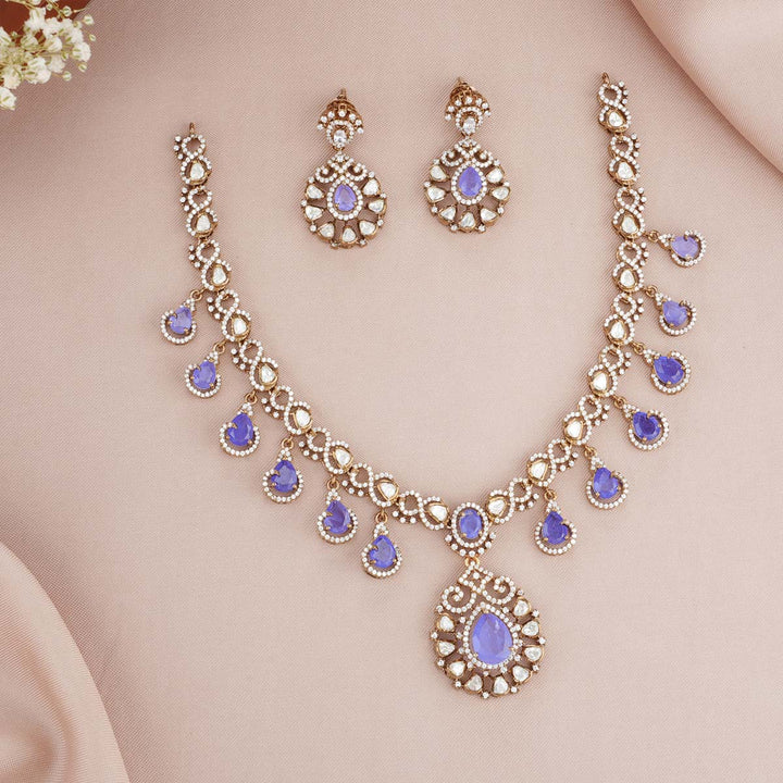 Violet Victorian Short Necklace Set