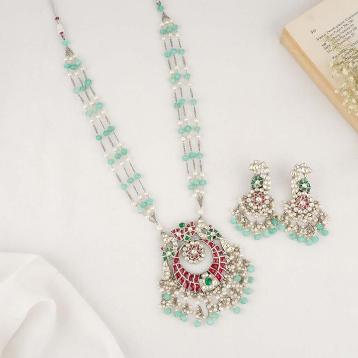 Katrina Oxidised Long Necklace Set