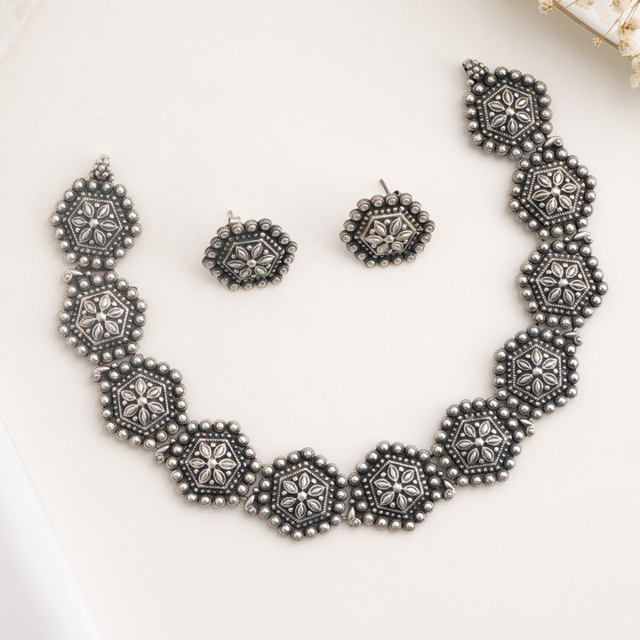 Sahita Oxidised Necklace Set