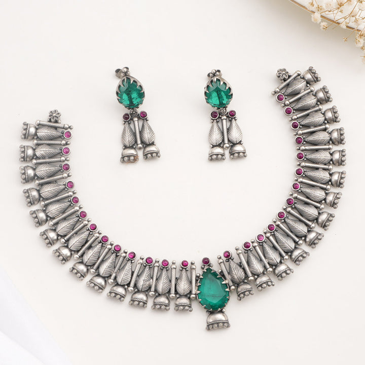 Sujitha Oxidised Necklace Set