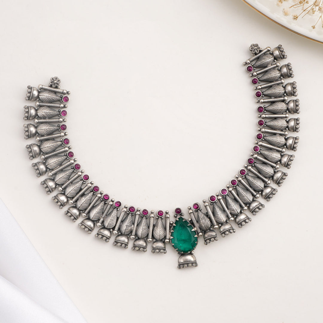 Sujitha Oxidised Necklace Set