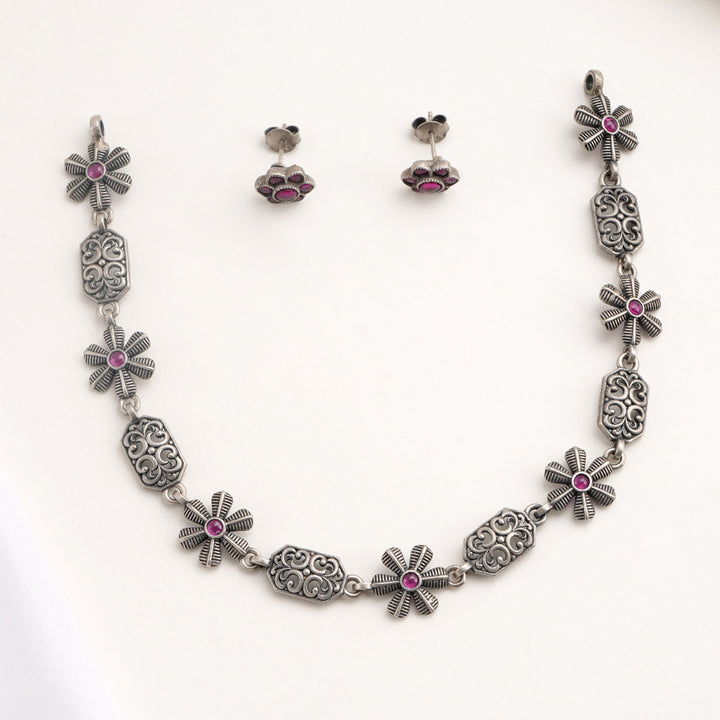 Sugirtha Oxidised Necklace Set