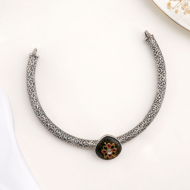 Raveena Oxidised Necklace Set